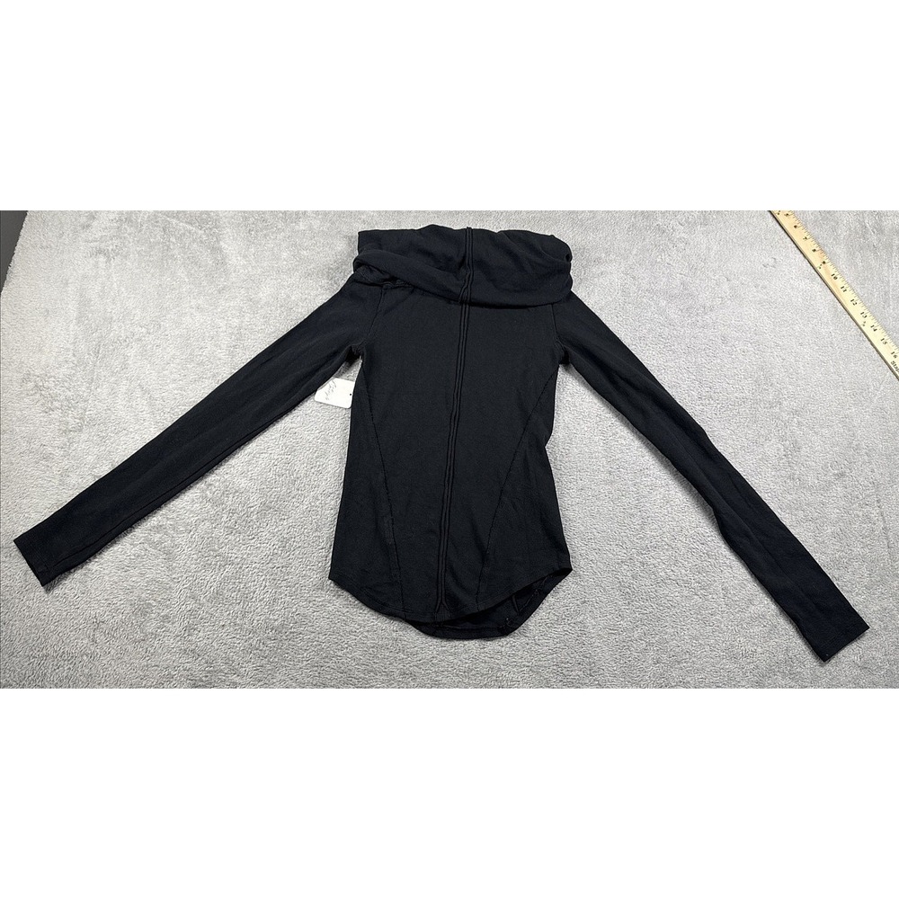 We The‎ Free Women's Iris Layering Off the Shoulder Long Sleeve Top Black XS NWT - Picture 4 of 11